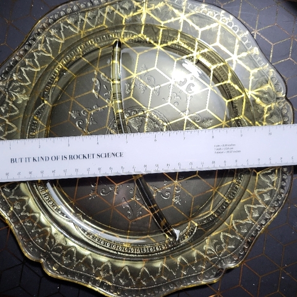 Vintage Amber Depression Glass Dinnerware Set, Dinner & Lunch Plates, Cups & Sau - Picture 14 of 16